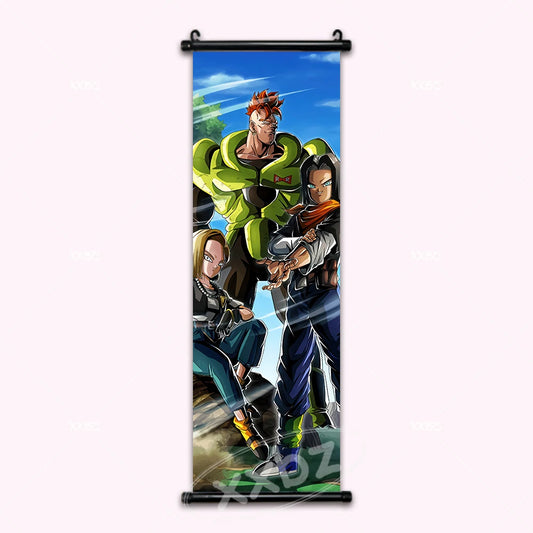Dragon Ball Androids 18 17 & 16 Anime Poster Canvas Scroll