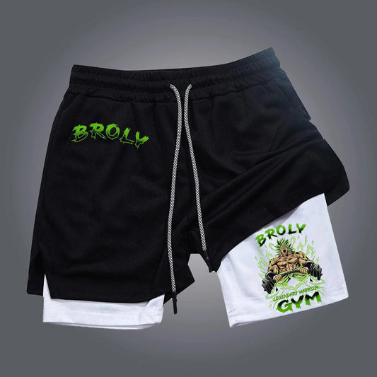 Dragon Ball Broly Compression Shorts - Men's Anime Workout Shorts