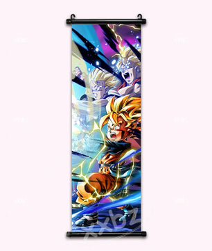 Dragon Ball Family Kamehameha Anime Poster Canvas Scroll