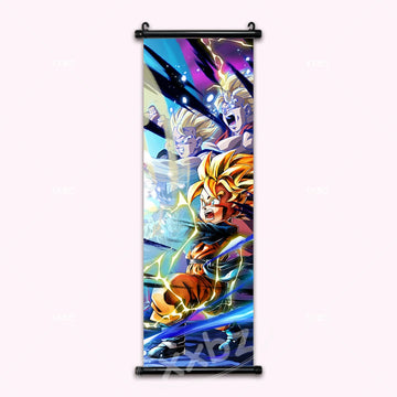 Dragon Ball Family Kamehameha Anime Poster Canvas Scroll