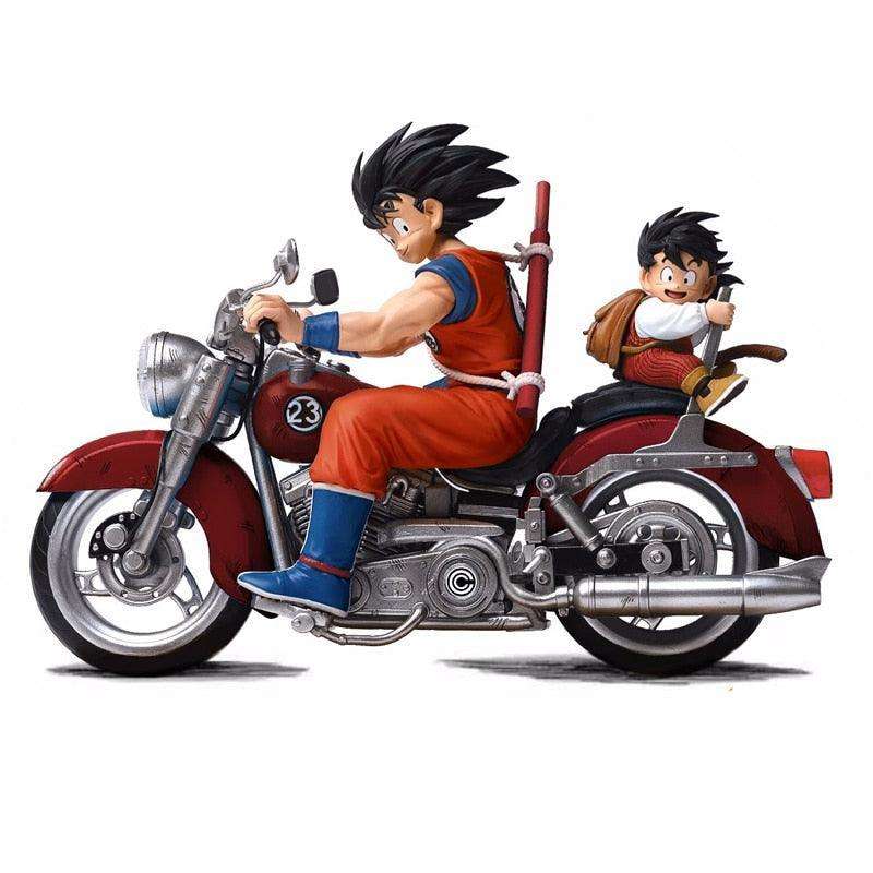 Anime Dragon Ball Z Son Goku Gohan Motorcycle Bike PVC Model Statue Figure  | eBay