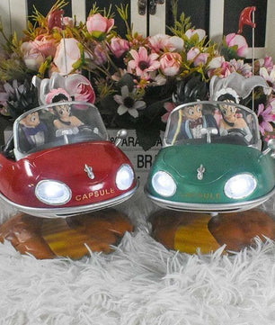Dragon Ball Goku and Chichi Wedding Driving LED Capsule Corp Car