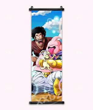 Dragon Ball Majin Buu & Mr. Satan Anime Poster Canvas Scroll