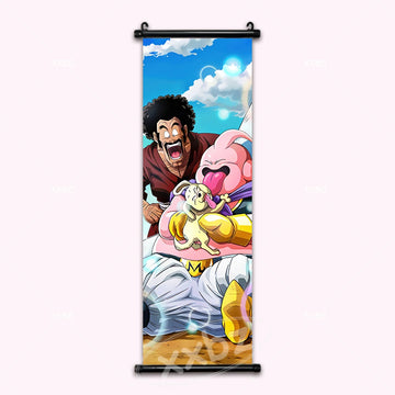 Dragon Ball Majin Buu & Mr. Satan Anime Poster Canvas Scroll