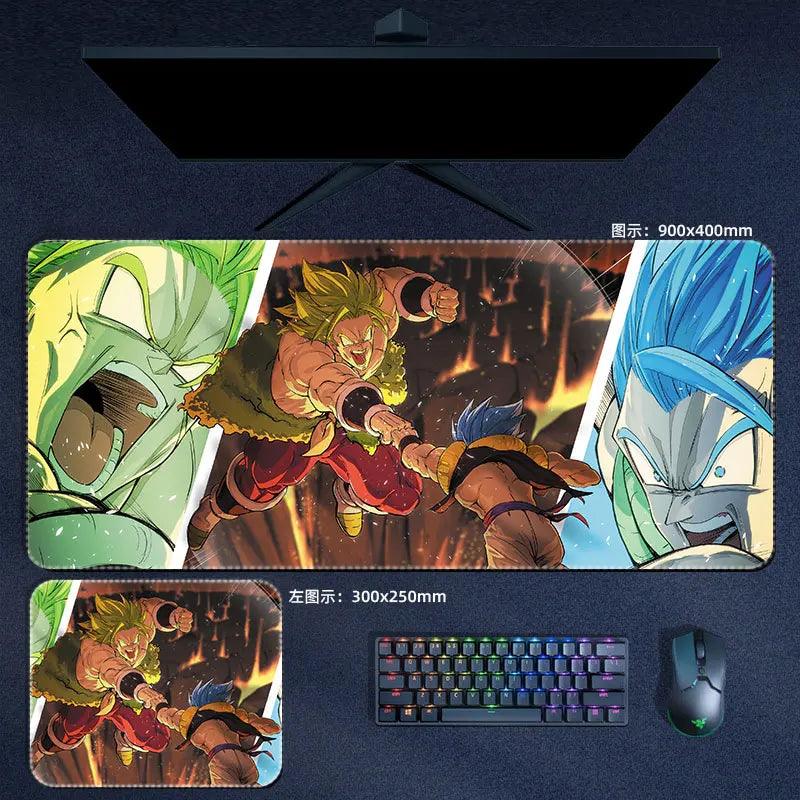 Dragon Ball Super Gogeta Vs Broly Mouse Pad Anime Desk Mat