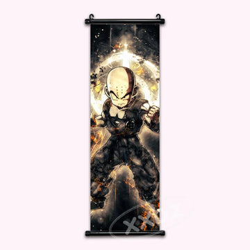 Dragon Ball Super Krillin Gold Anime Poster Canvas Wall Art