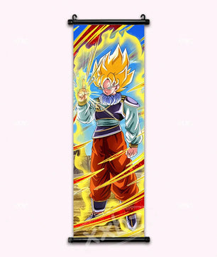 Dragon Ball Super Saiyan Goku Yardrat Outfit Anime Poster Scroll