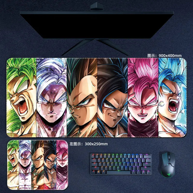 Dragon Ball Super Saiyans Mouse Pad Anime Desk Mat