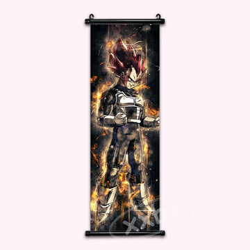 Dragon Ball Super SSG Vegeta Gold Anime Poster Canvas Wall Art