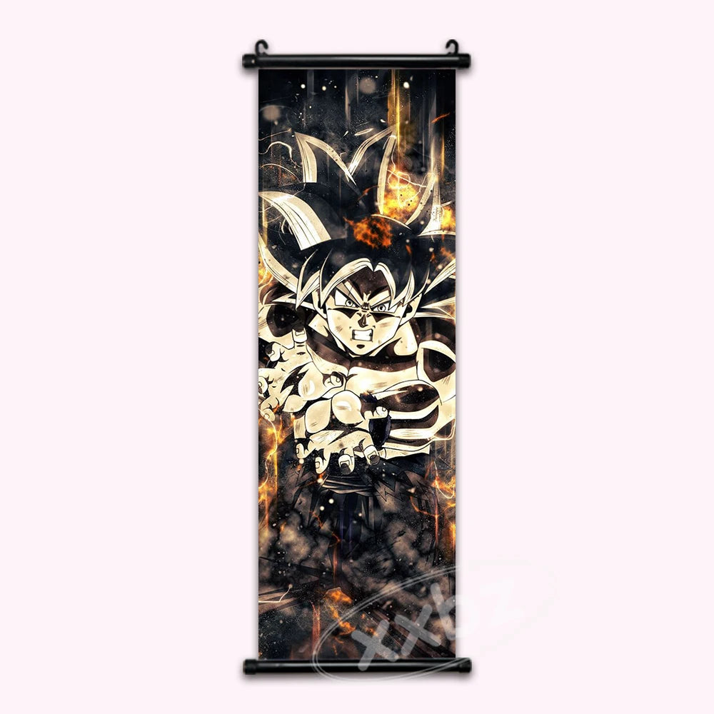 Dragon Ball Super Ultra Instinct Goku Gold Anime Poster Wall Art