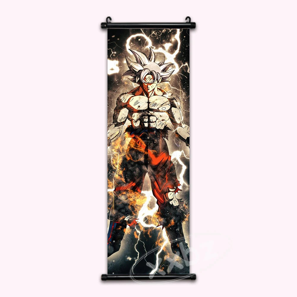 Dragon Ball Super Ultra Instinct Goku Poster Gold Wall Art