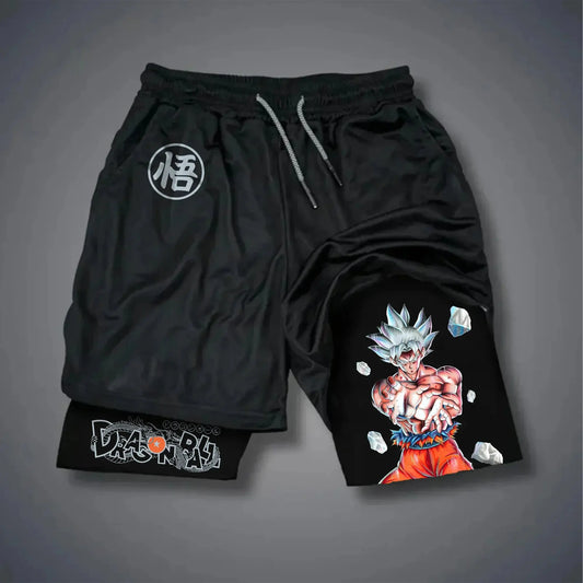 Dragon Ball UI Goku Compression Shorts - Men's Anime Workout Shorts