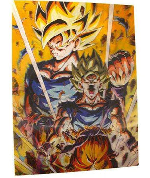 Dragon Ball Z 3D Anime Poster Goku, Vegeta, and Gohan Wall Art