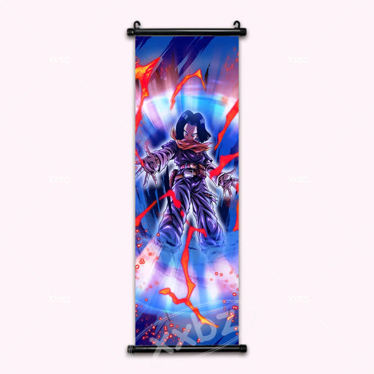 Dragon Ball Z Android 17 Anime Poster Canvas Scroll