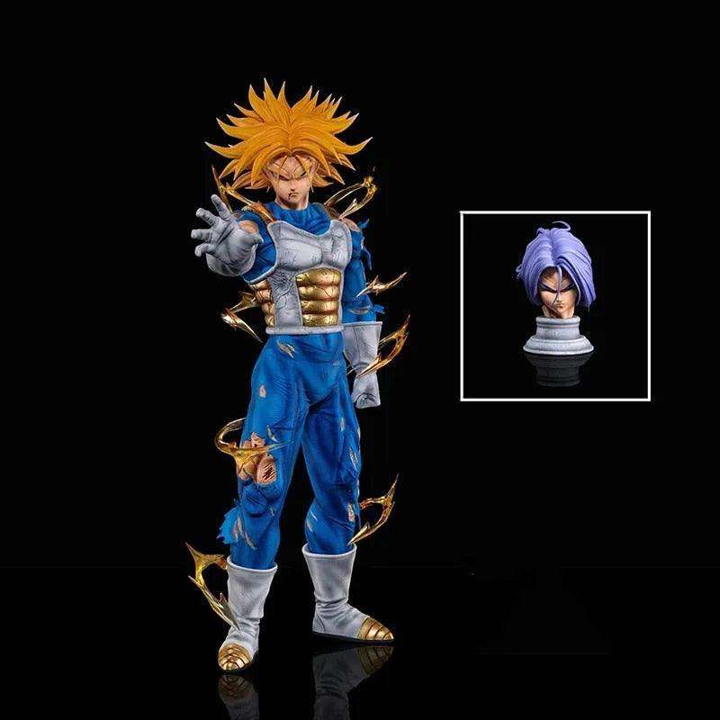 Dragon Ball Z Anime Figure Super Saiyan Trunks 2 Heads Statue