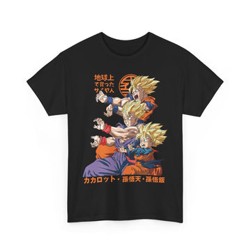 Dragon Ball Z Family Kamehameha Shirt Heavy Cotton Anime Tee