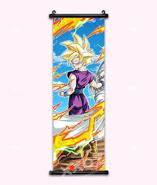 Dragon Ball Z Super Saiyan 2 Teen Gohan Anime Poster Canvas Scroll