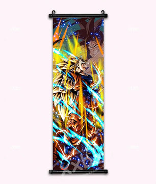 Dragon Ball Z Super Saiyan 3 Goku Anime Poster Canvas Scroll