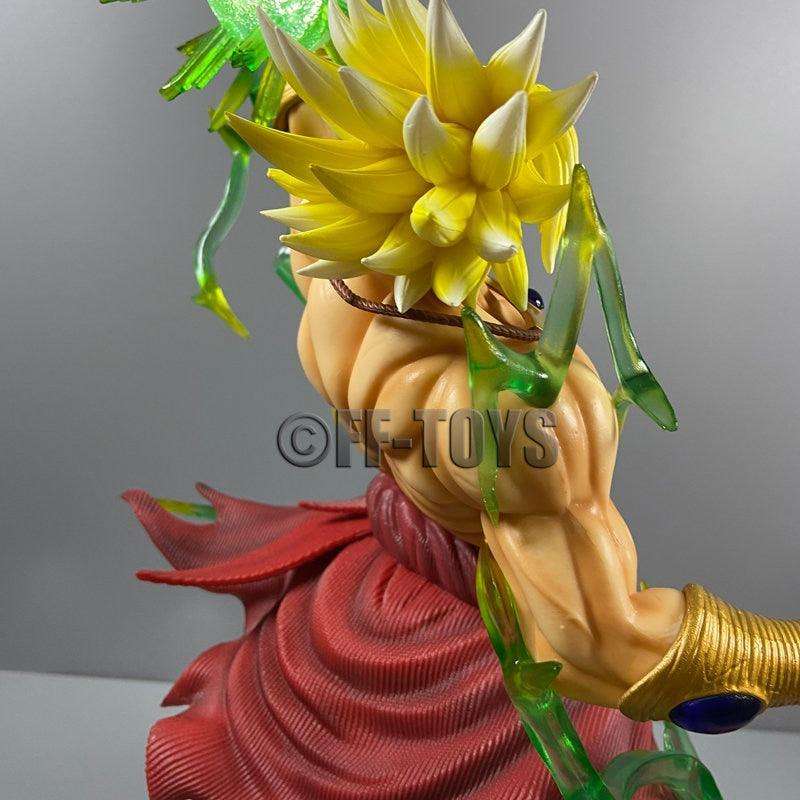 Dragon Ball Z Super Saiyan Broly 2 Heads LED Anime Figure GK Statue