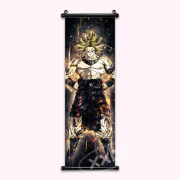 Dragon Ball Z Super Saiyan Broly Gold Anime Poster Canvas Wall Art