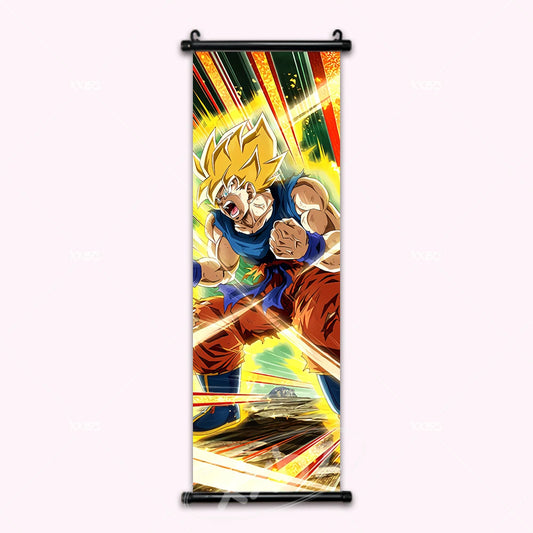 Dragon Ball Z Super Saiyan Goku Anime Poster Canvas Scroll