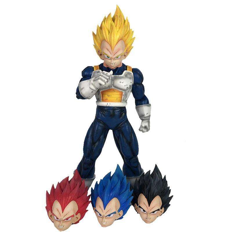 Dragon Ball Z Vegeta Large Anime Figure PVC Statue Interchangeable Heads