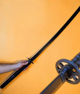 Bleach Rukia Kuchiki Sode no Shirayuki Black Katana 1:1 Scale Anime Prop Replica Bamboo Sword
