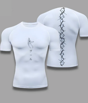 Tokyo Ghoul Style Compression Shirt - Men's Fitness Anime Rash Guard