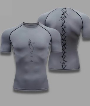 Tokyo Ghoul Style Compression Shirt - Men's Fitness Anime Rash Guard