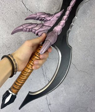 Solo Leveling Sung Jinwoo Kasaka’s Venom Fang Purple Claw-Guard Anime Prop Replica Dagger