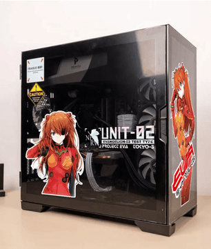Evangelion Asuka Langley Anime Sticker Decals For PC Case