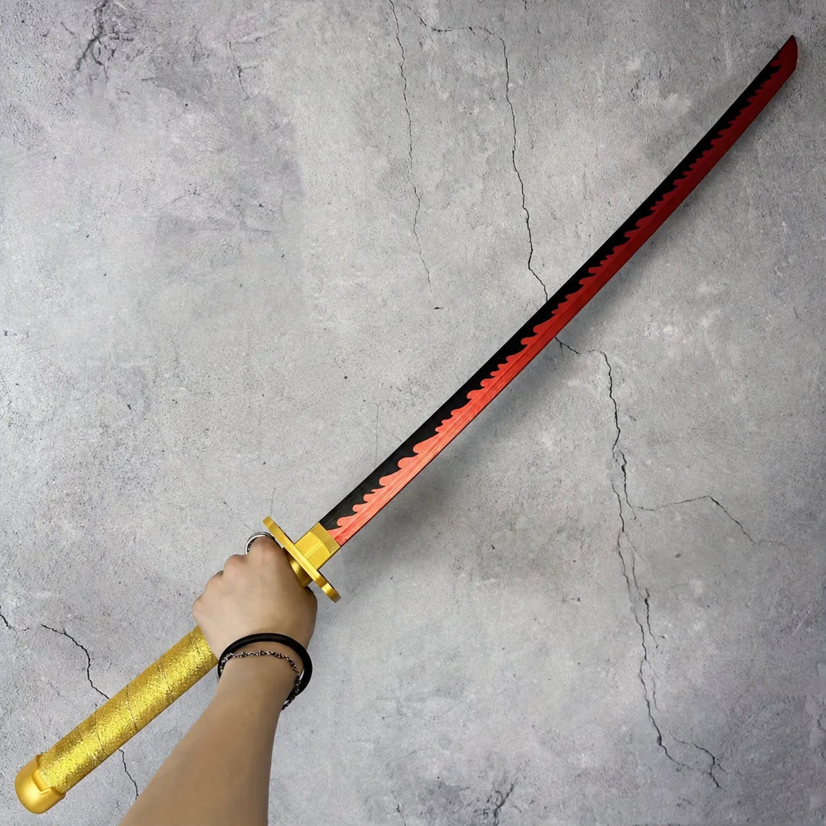 Demon Slayer Yoriichi Tsugikuni Nichirin Katana 1:1 Scale Anime Prop Replica Plastic Sword
