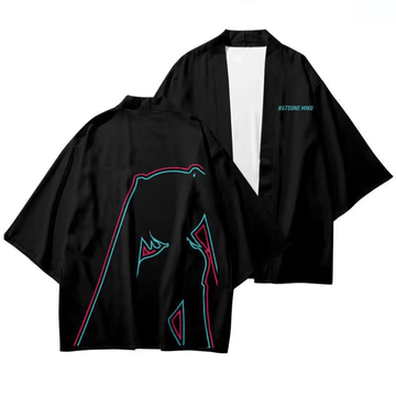 Hatsune Miku Kimono Top Fleece Anime Kimono Miku Shirt