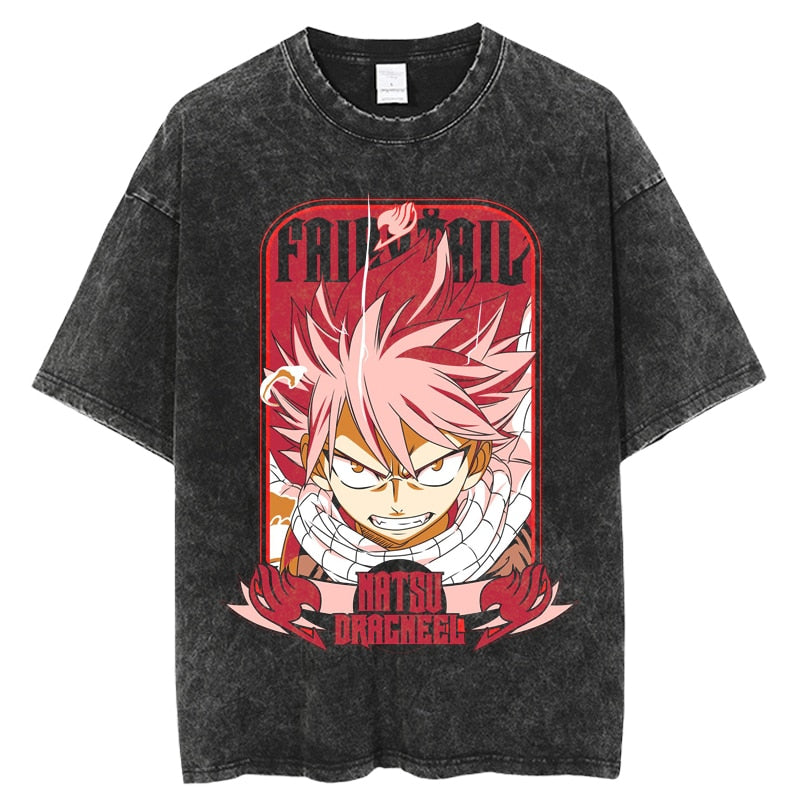 Fairy Tail Natsu Dragneel Shirt Oversized Anime Graphic Shirt