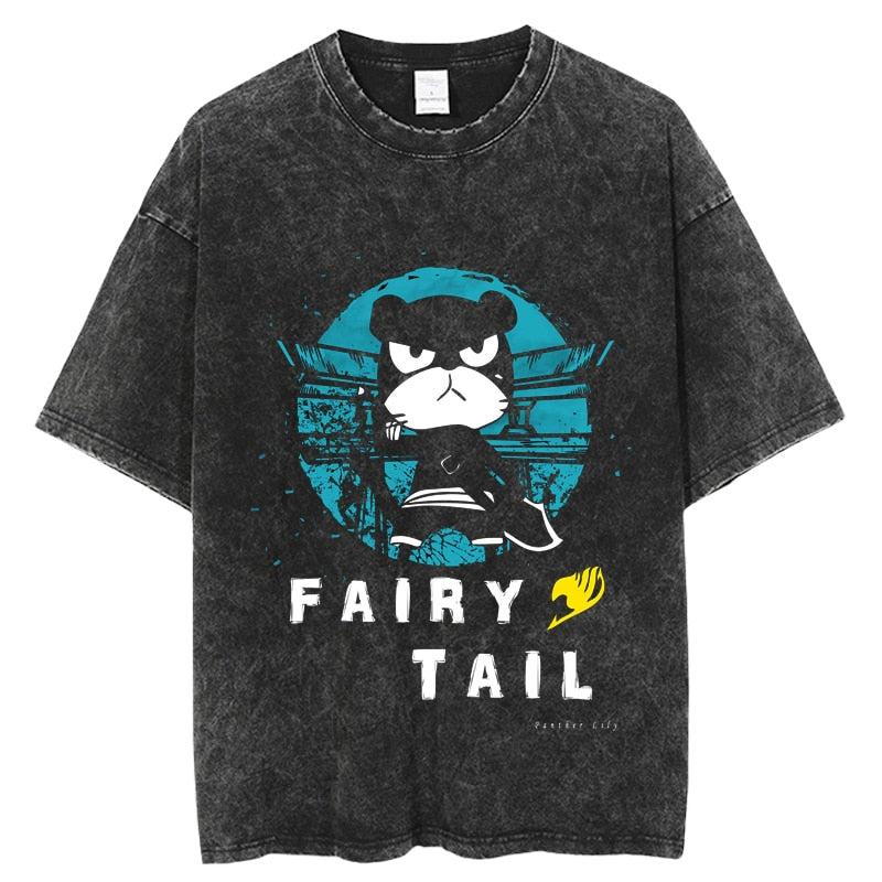 Fairy Tail Panther Lily Shirt Oversized Anime Graphic Shirt