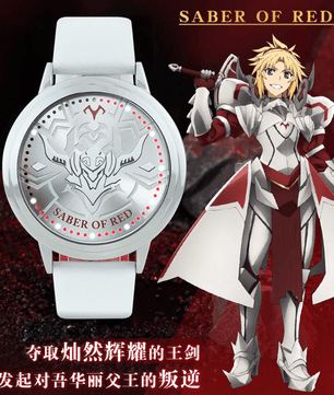 Fate Apocrypha Watch LED Mordred Red Saber Anime Jewelry