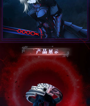 Fate Stay Night Heaven's Feel Saber Alter 925 Sterling Silver Ring
