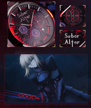 Fate Stay Night Heaven's Feel Saber Alter Watch Anime Jewelry