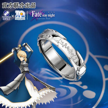 Fate Stay Night Heaven's Feel Saber Altria Pendragon Sterling Silver Ring