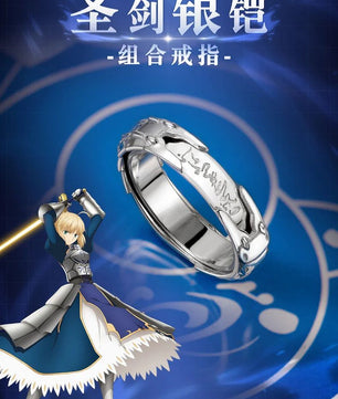 Fate Stay Night Heaven's Feel Saber Altria Pendragon Sterling Silver Ring