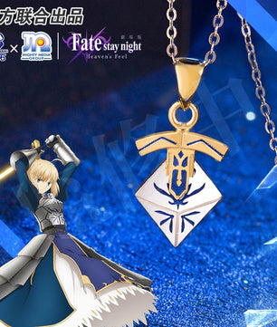 Fate Stay Night Heaven's Feel Saber Necklace 925 Sterling Silver