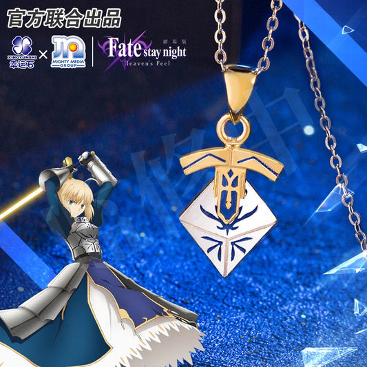 Fate Stay Night Heaven's Feel Saber Necklace 925 Sterling Silver