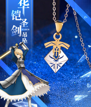 Fate Stay Night Heaven's Feel Saber Necklace 925 Sterling Silver