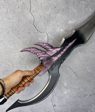 Solo Leveling Sung Jinwoo Kasaka’s Venom Fang Purple Claw-Guard Anime Prop Replica Dagger