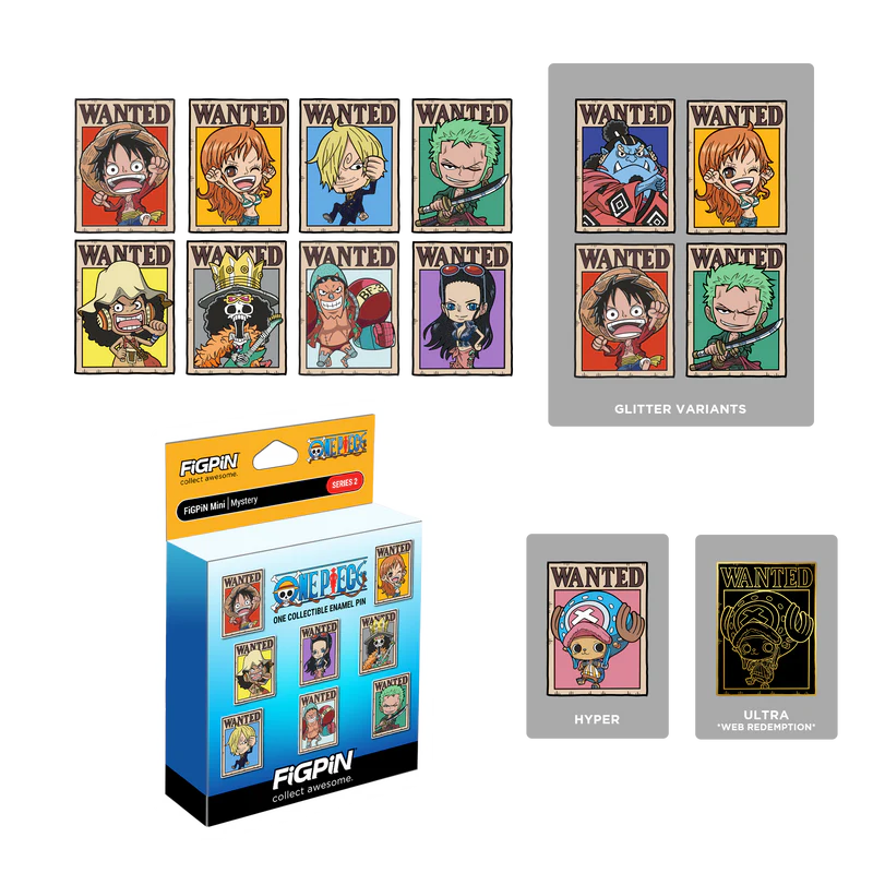 FigPin Mystery Mini Pin One Piece Wanted Series 2 - 1 Each