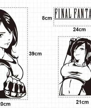 Final Fantasy VII Tifa PC Case Anime sticker Decal