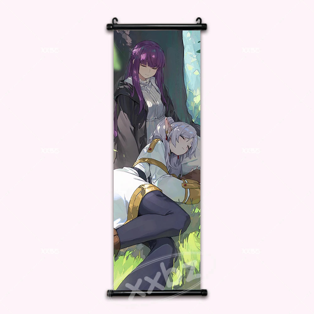 Frieren Beyond Journey's End Frieren Fern Anime Poster Canvas Scroll