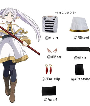 Frieren Cosplay Costume 7pc Anime Cosplay Set