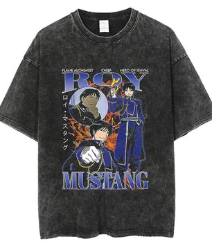 Fullmetal Alchemist Roy Shirt Vintage Style Anime Shirt