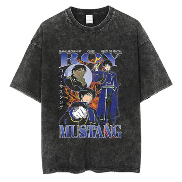 Fullmetal Alchemist Roy Shirt Vintage Style Anime Shirt